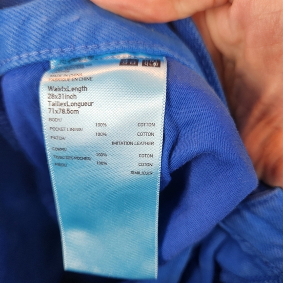 Marni x Uniqlo bright blue jeans size 28 in EUC - Picture 10 of 11